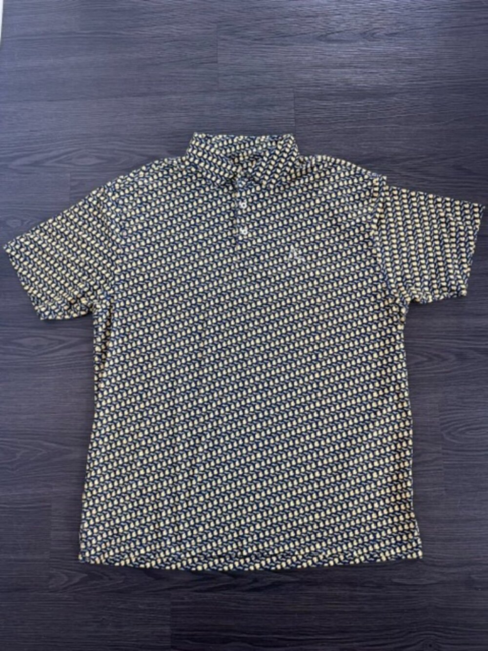 Rhoback Maize and Blue University of Michigan Polo Men's Size L